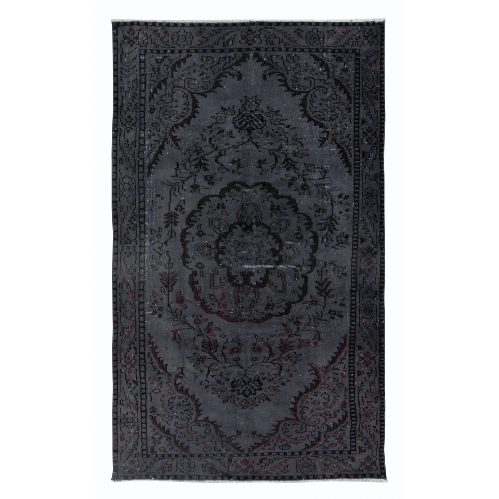 TURKISH black rug . Home desing rug . Handmade and vintage rug. good custom made for home decoration. Size 6.5*2.9 ft